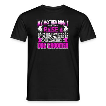 Dog Groomer My Mother Raised A Dog Groomer - Men's T-Shirt - black - Front - AI Model Male 178 light (178cm)