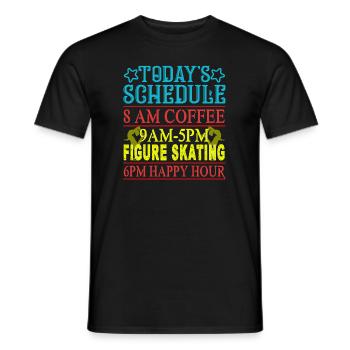 Figure Skating Today's Schedule Figure Skating - Men's T-Shirt - black - Front - AI Model Male 178 light (178cm)