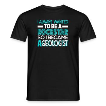 Geologist So I Became A Geologist - Men's T-Shirt - black - Front - AI Model Male 178 light (178cm)