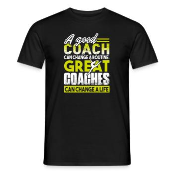Great Gymnastics Coach Can Change A Life - Men's T-Shirt - black - Front - AI Model Male 178 light (178cm)