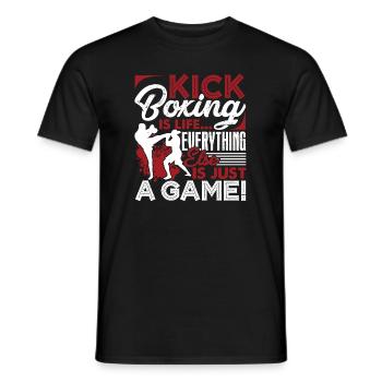 Kickboxing Kickboxing Is Life - Men's T-Shirt - black - Front - AI Model Male 178 light (178cm)