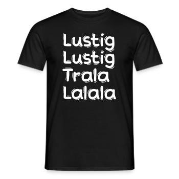 LUSTIG LUSTIG TRALALALALA NIKLAUSABEND WEIHNACHTEN - Männer T-Shirt - Schwarz - Vorne - AI Model Male 178 light (178cm)