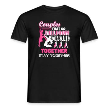 Ballroom Dance Couples Ballroom Dancing Together - Men's T-Shirt - black - Front - AI Model Male 178 light (178cm)
