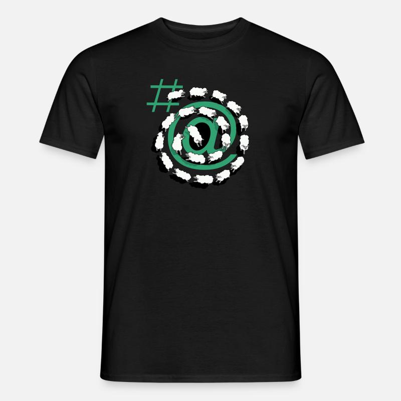 Web-Kommunikation - Männer T-Shirt - Schwarz