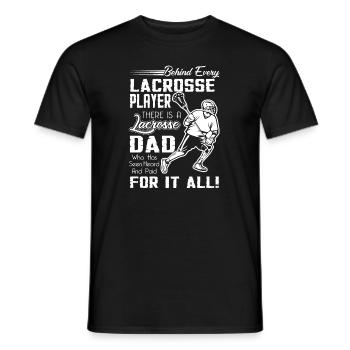 Behind Every Lacrosse Player - Men's T-Shirt - black - Front - AI Model Male 178 light (178cm)