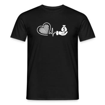 Loan Officer Loan Officer Heartbeat - Men's T-Shirt - black - Front - AI Model Male 178 light (178cm)