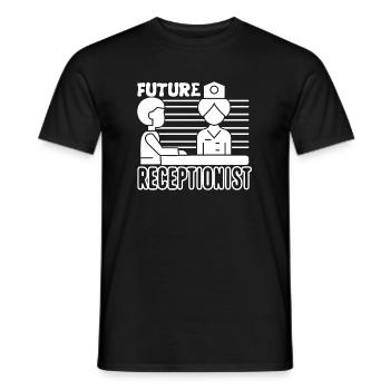 Receptionist Future Receptionist - Men's T-Shirt - black - Front - AI Model Male 178 light (178cm)