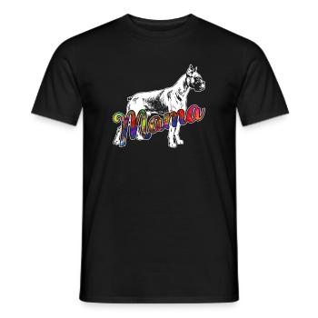 Boxer Boxer Mama - Men's T-Shirt - black - Front - AI Model Male 178 light (178cm)