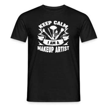 Keep Calm I'm A Makeup Artist - Men's T-Shirt - black - Front - AI Model Male 178 light (178cm)