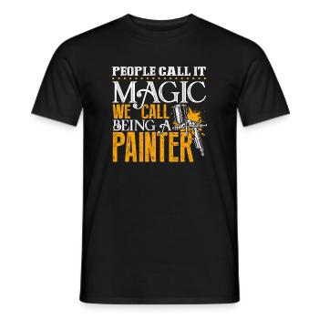 Painter Being A Painter - Men's T-Shirt - black - Front - AI Model Male 178 light (178cm)