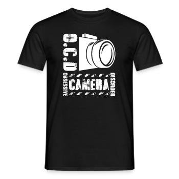 Photographer Obsessive Camera Disorder - Men's T-Shirt - black - Front - AI Model Male 178 light (178cm)