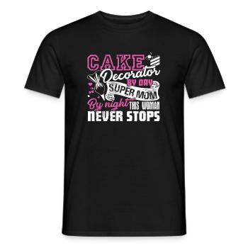 Cake Decorator Cake Decorator Mom - Men's T-Shirt - black - Front - AI Model Male 178 light (178cm)