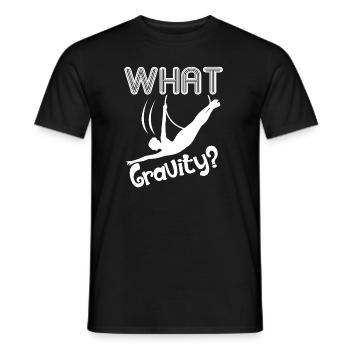 Aerialist What Gravity - Men's T-Shirt - black - Front - AI Model Male 178 light (178cm)
