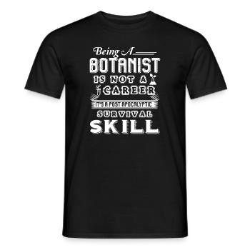 Botanist Botanist Survival Skill - Men's T-Shirt - black - Front - AI Model Male 178 light (178cm)