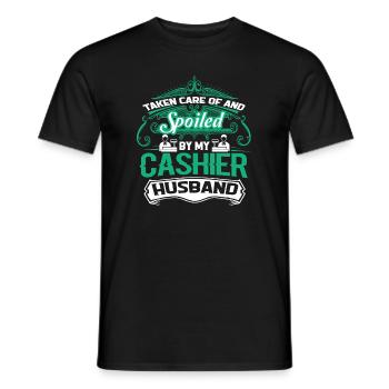 Cashier Spoiled By My Cashier - Men's T-Shirt - black - Front - AI Model Male 178 light (178cm)