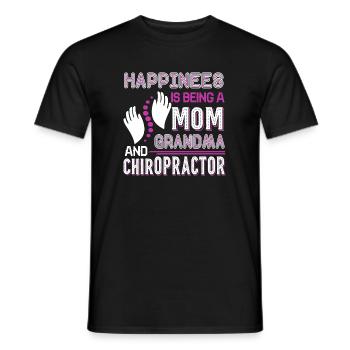 Chiropractor Mom Grandma And Chiropractor - Men's T-Shirt - black - Front - AI Model Male 178 light (178cm)
