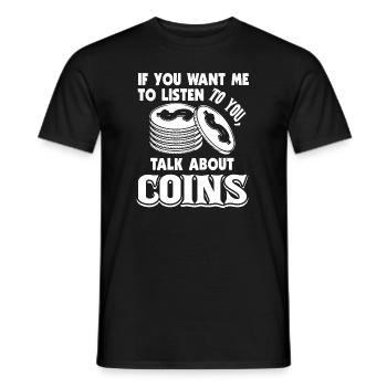 Coin Collecting Talk About Coins - Men's T-Shirt - black - Front - AI Model Male 178 light (178cm)