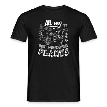 Botanist Best Friends - Men's T-Shirt - black - Front - AI Model Male 178 light (178cm)