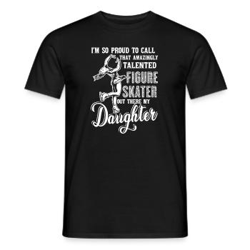 Figure Skating Figure Skating Daughter - Men's T-Shirt - black - Front - AI Model Male 178 light (178cm)