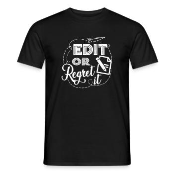English Teacher Edit Or Regret It - Men's T-Shirt - black - Front - AI Model Male 178 light (178cm)