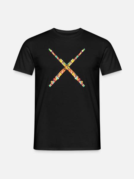 Flute Geometric Tee - Men's T-Shirt - black