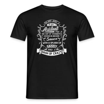 Nursing Assistant Proud Nursing Assistant - Men's T-Shirt - black - Front - AI Model Male 178 light (178cm)