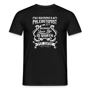 Phlebotomist I Became A Phlebotomist - Men's T-Shirt - black - Front - AI Model Male 178 light (178cm)