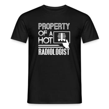 Radiologist Property Of A Hot Radiologist - Men's T-Shirt - black - Front - AI Model Male 178 light (178cm)