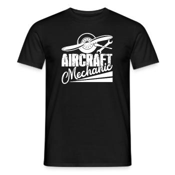 Proud To Be An Aircraft Mechanic - Men's T-Shirt - black - Front - AI Model Male 178 light (178cm)