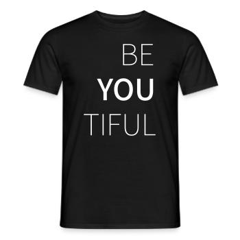 Be You Tiful Beautiful - Men's T-Shirt - black - Front - AI Model Male 178 light (178cm)
