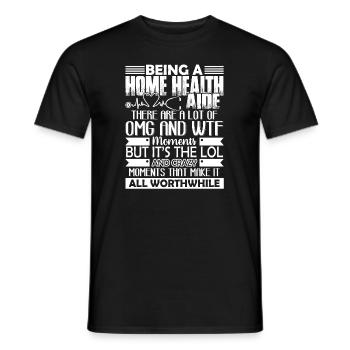 Home Health Aide Being A Home Health Aide - Men's T-Shirt - black - Front - AI Model Male 178 light (178cm)