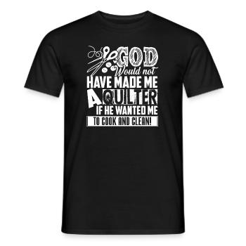Quilting God Made Me A Quilter - Men's T-Shirt - black - Front - AI Model Male 178 light (178cm)