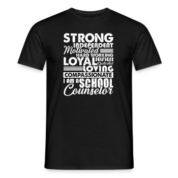 School Counselor Things About School Counselor - Men's T-Shirt - black - Front - AI Model Male 178 light (178cm)