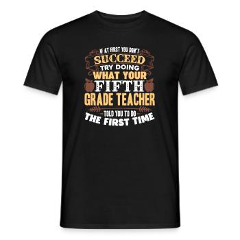 5th Grade Teacher Proud 5th Grade Teacher - Men's T-Shirt - black - Front - AI Model Male 178 light (178cm)