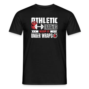 Athletic Trainers Keep It Under Wraps - Men's T-Shirt - black - Front - AI Model Male 178 light (178cm)