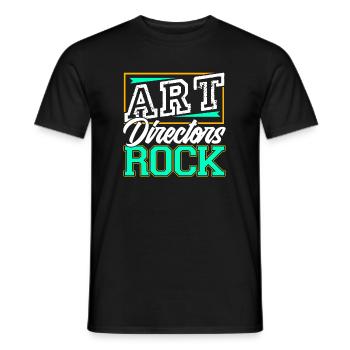 Art Directors Rock - Men's T-Shirt - black - Front - AI Model Male 178 light (178cm)
