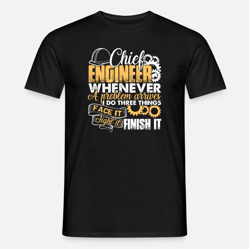 Chief Engineer Solves Problem - Men’s T-shirt - black