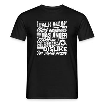 Chief Engineer Has Anger Issues - Men's T-Shirt - black - Front - AI Model Male 178 light (178cm)