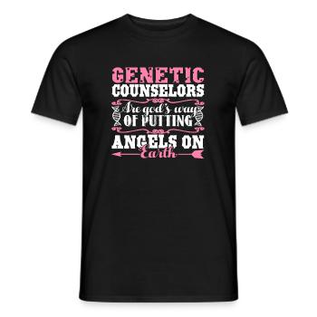 Genetic Counselor God Made Genetic Counselors - Men's T-Shirt - black - Front - AI Model Male 178 light (178cm)