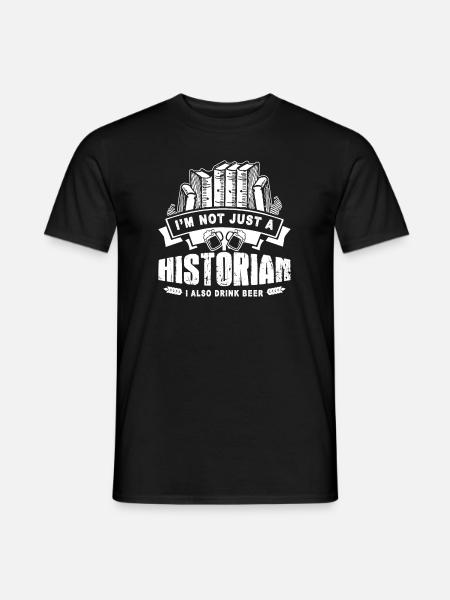 Historian Loves Beer - Men's T-Shirt - black