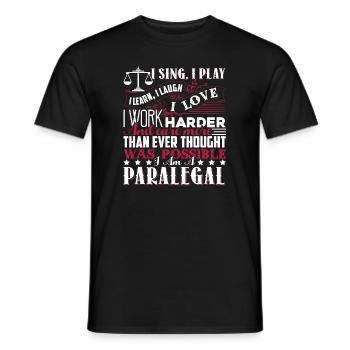Paralegal I Am A Paralegal - Men's T-Shirt - black - Front - AI Model Male 178 light (178cm)