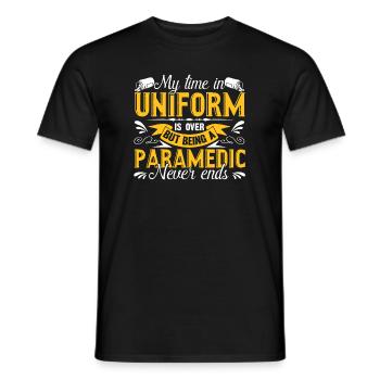 Paramedic Being A Paramedic Never Ends - Men's T-Shirt - black - Front - AI Model Male 178 light (178cm)