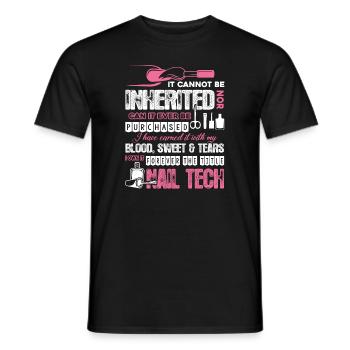 Forever The Title Nail Technician - Men's T-Shirt - black - Front - AI Model Male 178 light (178cm)