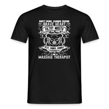 Massage Therapist I Am A Massage Therapist - Men's T-Shirt - black - Front - AI Model Male 178 light (178cm)