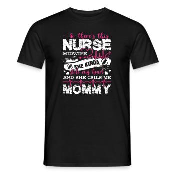 Nurse Midwife Nurse Midwife Mommy - Men's T-Shirt - black - Front - AI Model Male 178 light (178cm)