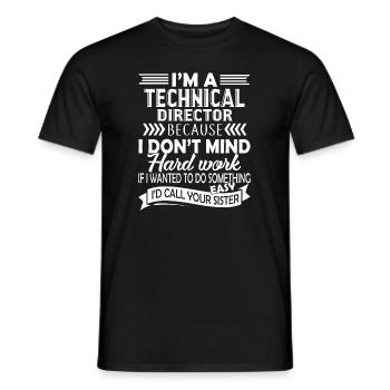 Technical Director Proud Technical Director - Men's T-Shirt - black - Front - AI Model Male 178 light (178cm)