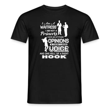 Waitress I am A Waitress - Men's T-Shirt - black - Front - AI Model Male 178 light (178cm)