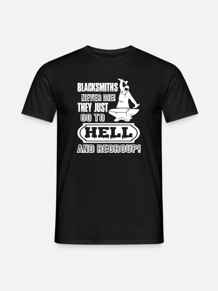 Blacksmith Blacksmith Never Die - Men's T-Shirt - black
