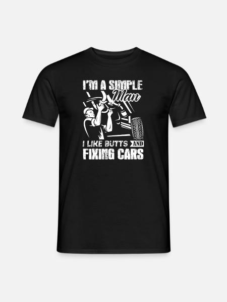 Car Mechanics Fixing Cars - Men's T-Shirt - black