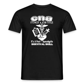CNA Is Not A Job Title - Men's T-Shirt - black - Front - AI Model Male 178 light (178cm)